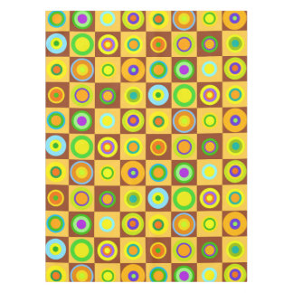 ハッピーレトロモダン水玉模様サークル1970年代 テーブルクロス