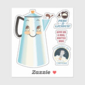 ハッピーレトロヴィンテージポット浸透器 シール (シート)