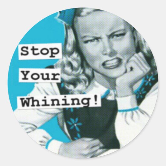 ハッピーレトロ主婦ステッカー7 ラウンドシール (正面)