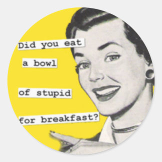 ハッピーレトロ主婦ステッカー8 ラウンドシール