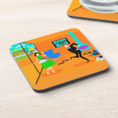 ハッピーレトロ親コルクコースター コースター (左側)