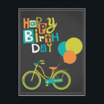 ハッピーレトロ誕生日 ポストカード<br><div class="desc">レトロな要素と色と可愛い誕生日デザイン。</div>