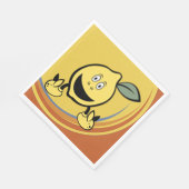 ハッピーレモン顔 スタンダードランチョンナプキン (角)