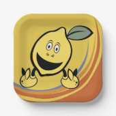 ハッピーレモン顔 ペーパープレート (正面)