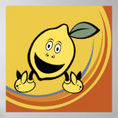 ハッピーレモン顔 ポスター (正面)