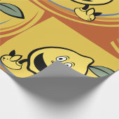 ハッピーレモン顔 ラッピングペーパー