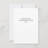 ハッピーレーバーデー愛国的USA国旗のホリデーカード サンキューカード (裏面)