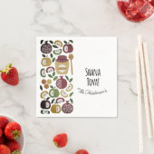 ハッピーロシュハサナおもしろいアイコンシャナトヴァ名 スタンダードカクテルナプキン (インサイチュ)