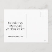 ハッピーロシュハサナラグジュアリー金ゴールドスクリプトフォト シーズンポストカード (裏面)