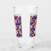 ハッピーロシュハシャナユダヤ正月の花柄 タンブラーグラス (左)