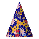 ハッピーロシュハシャナユダヤ正月の花柄 パーティーハット (裏面)