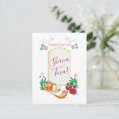 ハッピーロシュハシャナ ユダヤの新年 ハニー＆アップル ポストカード (スタンド正面)