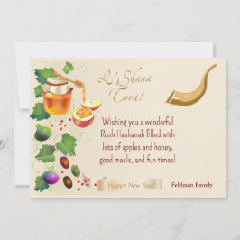 ハッピーロシュハシャナ ユダヤの新年 ハニー＆アップル 招待状