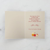 ハッピーロシュハシャナ リンゴと蜂蜜のブロケード シーズンカード (内部)