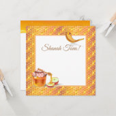 ハッピーロシュ・ハサナユダヤ人新年の挨拶 カード (正面/裏面インサイチュ)