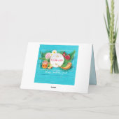 ハッピーロシュ・ハサナユダヤ人新年の挨拶 カード (裏面)