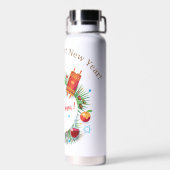 ハッピーロシュ・ハサナユダヤ新年蜂蜜&アップル ウォーターボトル (背面)