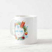 ハッピーロシュ・ハサナユダヤ新年蜂蜜&アップル コーヒーマグカップ (正面左)