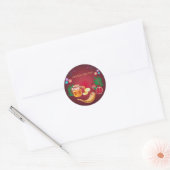 ハッピーロシュ・ハサナユダヤ新年蜂蜜&アップル ラウンドシール (封筒)