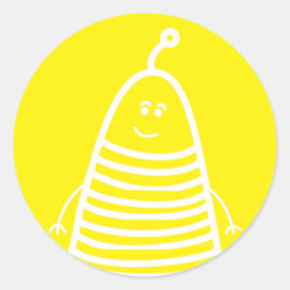 ハッピーロボット感情ステッカー！ ラウンドシール