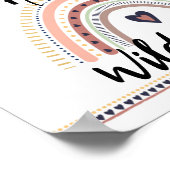 ハッピーワイルドフリーボホレインボーモダンウォールアートプリント ポスター (角)