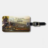 ハッピーワインをテーマにした応援ラゲージタグ ラゲッジタグ (正面横)