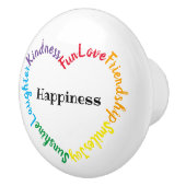 ハッピーワカラフルードハート セラミックノブ (右)