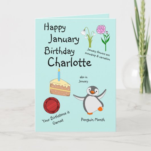 ハッピーワン誕生日折り畳みグリーティングカード カード (正面)