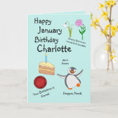 ハッピーワン誕生日折り畳みグリーティングカード カード (黄色い花)