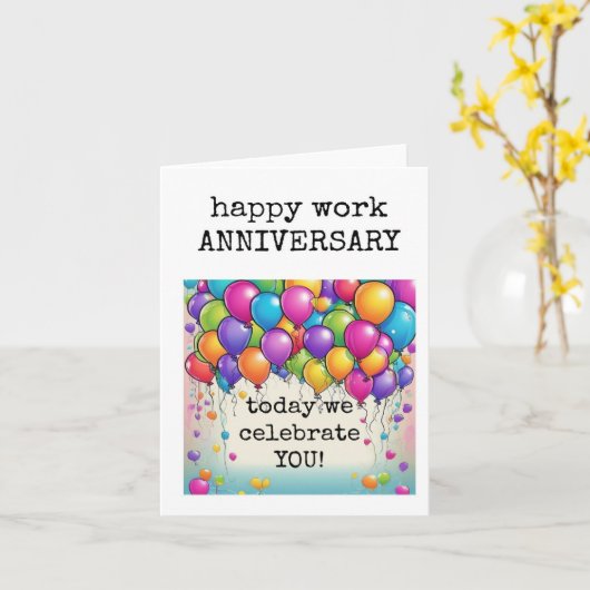 ハッピーワーク祝アニバーサリー カード (黄色い花)