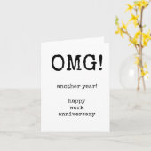 ハッピーワーク記念日あいさつカードおもしろい、 カード (黄色い花)