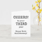 ハッピーワーク記念日3年目 カード (黄色い花)