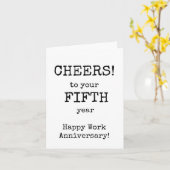 ハッピーワーク・アニバーサリー5年目 カード (黄色い花)
