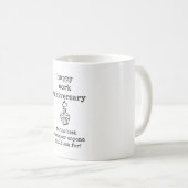 ハッピーワーク・アニバーサリー、同僚ギフト コーヒーマグカップ (正面右)