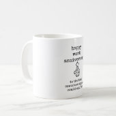 ハッピーワーク・アニバーサリー、同僚ギフト コーヒーマグカップ (正面左)