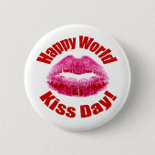 ハッピーワールドキスデー！ボタン 缶バッジ (正面)