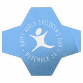 ハッピーワールドチルドレンズデイブルーグリッター サッカーボール (フラット)