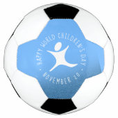 ハッピーワールドチルドレンズデイブルーグリッター サッカーボール (正面)