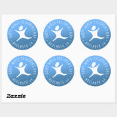 ハッピーワールドチルドレンズデイブルーグリッター ラウンドシール (シート)