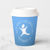 ハッピーワールドチルドレンズデイブルーグリッター 紙コップ (正面)