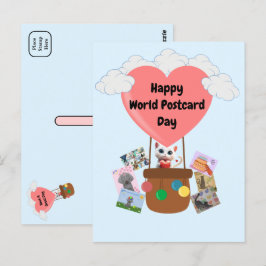 ハッピーワールドポストカードデイキャットinバルーンポストカード ポストカード