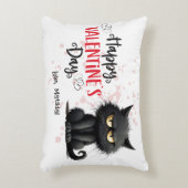 ハッピーヴァレンティおもしろいンズデイブラックキャット アクセントクッション (正面(垂直))