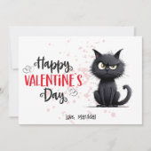 ハッピーヴァレンティおもしろいンデイプンブラックキャット シーズンカード (正面)