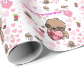 ハッピーヴァレンティスデイスロスラッピング紙 ラッピングペーパー (ロールコーナー)