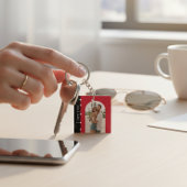 ハッピーヴァレンティネスモダンデーシンプルロマンチックな写真 キーホルダー