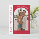 ハッピーヴァレンティネスモダンデーシンプルロマンチックな写真 シーズンカード (スタンド正面)