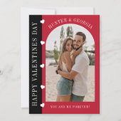 ハッピーヴァレンティネスモダンデーシンプルロマンチックな写真 シーズンカード (正面)