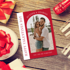 ハッピーヴァレンティネスモダンデーシンプルロマンチックな写真 シーズンカード