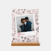 ハッピーヴァレンティネスモダンデースタイリッシュロマンチック写真 アクリルサイン (正面)