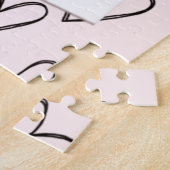 ハッピーヴァレンティネスモダンデースタイリッシュロマンチック写真 ジグソーパズル (側面)